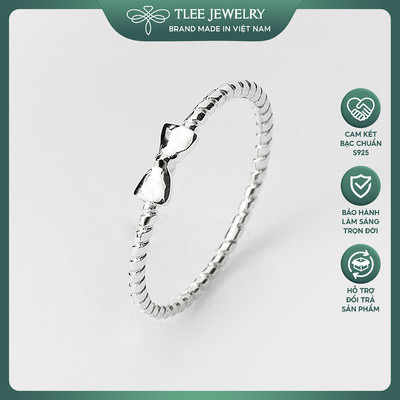 Nhẫn bạc nữ TLEE nơ tiểu thư dịu dàng TLEE JEWELRY A0183