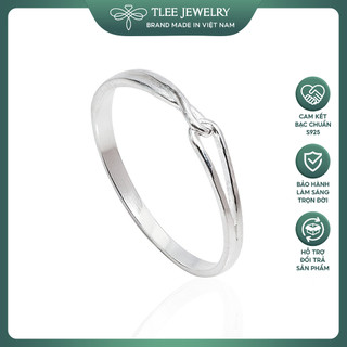 Nhẫn bạc nữ TLEE hình khối móc nối basic cá tính TLEE JEWELRY A0173