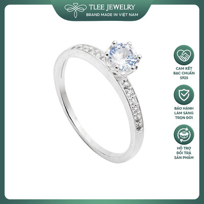 Nhẫn bạc nữ TLEE Jasmine Prince nạm đá sang trọng TLEE JEWELRY A0162