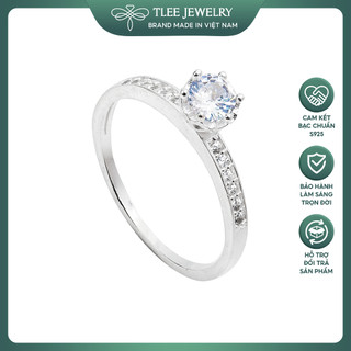Nhẫn bạc nữ TLEE Jasmine Prince nạm đá sang trọng TLEE JEWELRY A0162