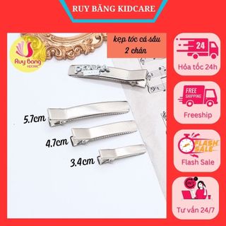 Kẹp tóc cá sấu/ kẹp tóc mỏ vịt/Kẹp sấu 2 chân có răng cao cấp...