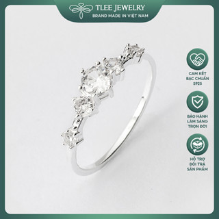 Nhẫn bạc nữ TLEE Snow Princess Fre nạm đá lấp lánh TLEE JEWELRY A0156