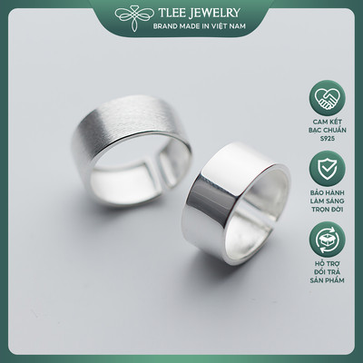 Nhẫn bạc TLEE bản trơn basic TLEE JEWELRY A0298