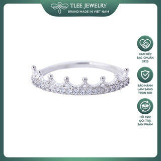 Nhẫn bạc nữ TLEE king vương miện nạm đá cao cấp TLEE JEWELRY A0100