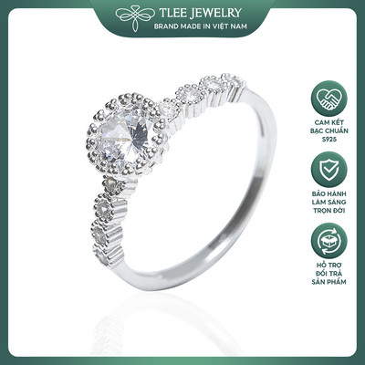 Nhẫn bạc nữ TLEE Grace Prince lấp lánh xinh xắn TLEE JEWELRY A0102