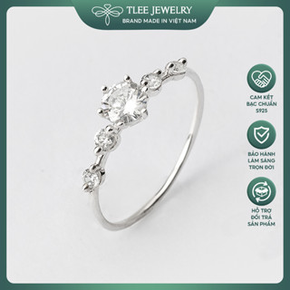 Nhẫn bạc nữ TLEE livia nạm đá lấp lánh TLEE JEWELRY A0118