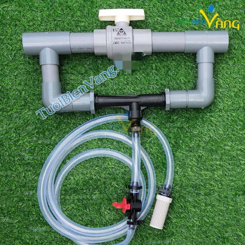 Bộ châm phân tự động venturi 34mm khung ống PVC 42mm