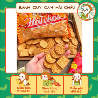 Bánh quy cam Hải Châu tuổi thơ (gói 130g), Bánh quy tuổi thơ, Ăn Vặt Nhà Mầm.