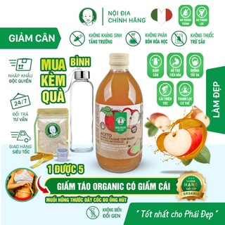 Giấm táo hữu cơ probios 500ml + tặng com quà tặng