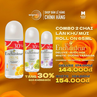 Combo 2 lăn khử mùi Nước hoa / Dưỡng trắng da Enchanteur hương Charming/ Sensation/ Delightful chai 50ml