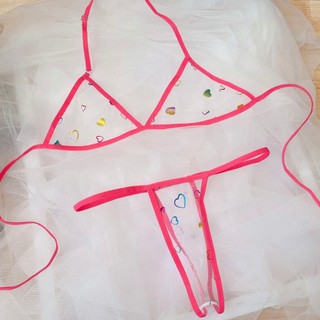 SET20 - Cosplay sexy lưới xuyên thấu - Bộ lót lọt khe Quyến Rũ - cochunhoquan11