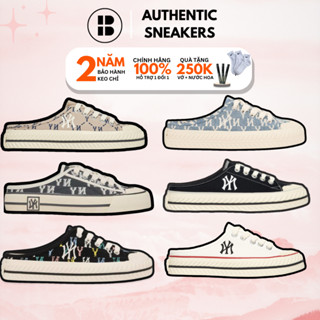 [CHÍNH HÃNG] Giày MLB Mule Playball Origin màu đen dễ mang, MLB NY Authentic