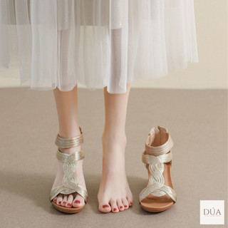 Giày sandal chiến binh boho nữ hoàng, chính hãng xianglv, n75, đế cao 5 phân dây kéo, sandal nữ