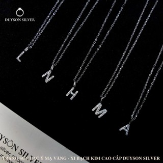 Dây chuyền bạc nữ mạ vàng trắng mặt chữ cái Duyson Silver, vòng cổ bạc Your Name nhỏ xinh [DCXK56]