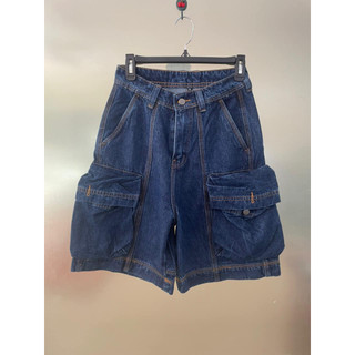 Quần short jean túi hộp xuất dư