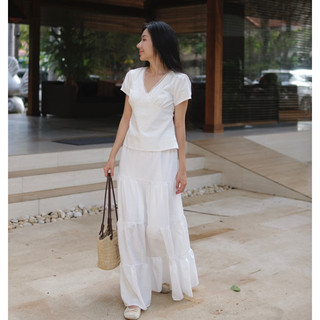 áo Kiểu Mira phối ren ( chất linen)