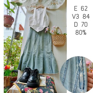 Chân váy jeans xoè, vintage, độc lạ, tiểu thư, dài thướt tha, fairy grunge