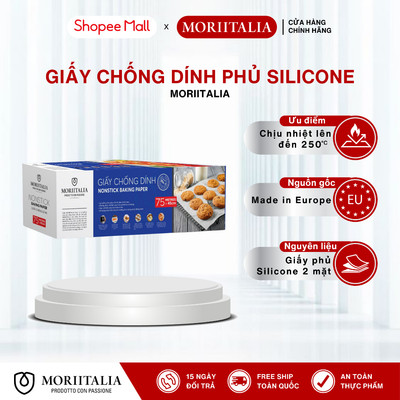 Giấy Chống Dính MORIITALIA GCDD00009034, 45cm x 75m, Giấy phủ Silicon 2 mặt, Chuyên dùng cho HORECA - Made in Europe