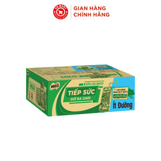Lốc 04 hộp sữa lúa mạch ít đường Milo Active Go (110ml)