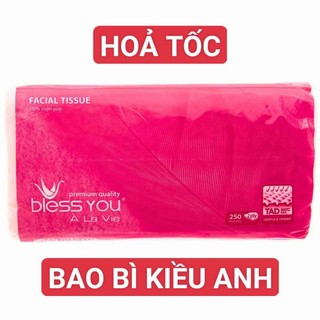 giấy khăn rút lụa bless you 250 tờ