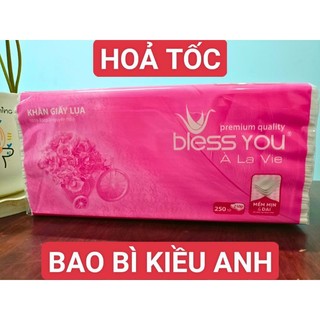 giấy khăn rút lụa bless you 250 tờ