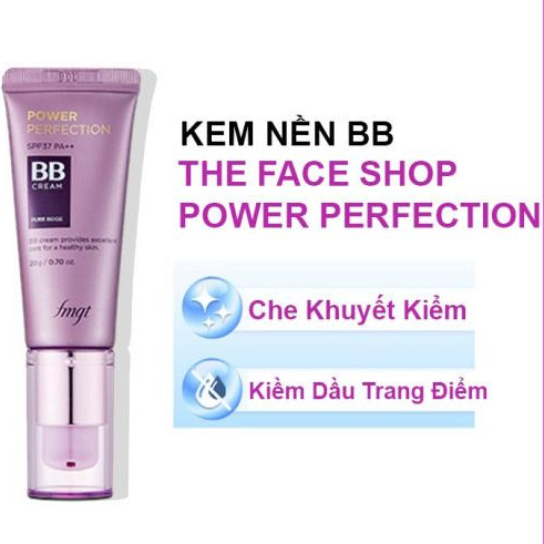 Kem nền BB Tím Power Perfection BB Cream 20gr Màu 201 Cho Da Sáng Hồng