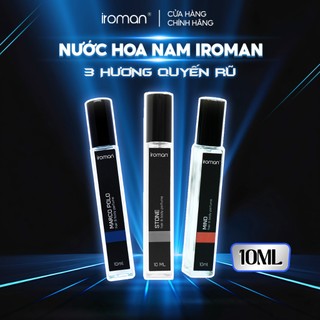 Nước Hoa Cao Cấp IROMAN Lưu Giữ Mùi Hương Thơm Ngát Dài Lâu Trên Cơ Thể 10ml
