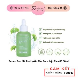 Serum rau má Pretty Skin The Pure Jeju Cica 80 Ampoule tinh chất rau má giúp giúp giảm mụn, dưỡng ẩm