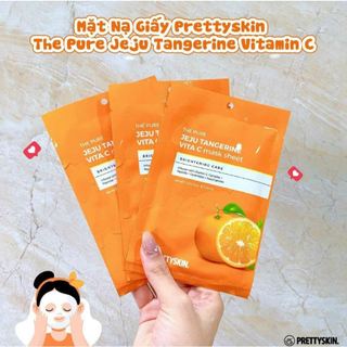 Mặt nạ dưỡng trắng da Vitamin C Pretty Skin The Pure Jeju Tangerine VITA C Mask Sheet