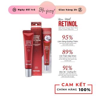 Kem dưỡng mắt Pretty Skin Wrinkle Eraser Roll Eye Cream Retinol chống lão hóa, đầu lăn matxa giúp giảm nếp nhăn trên da