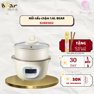 Nồi nấu chậm bear 1.6l đa năng nấu cháo, chưng yến bản quốc tế bảo hành 18 tháng