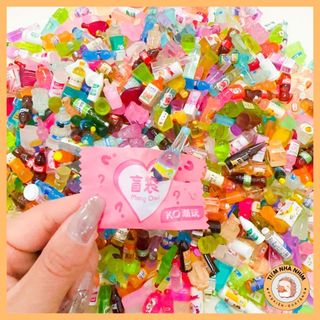 Túi mù charm Chai Lọ Phát Sáng quà Túi mù Bất Ngờ blind box túi viên kẹo charm làm mô hình chai lọ charm mini DIY