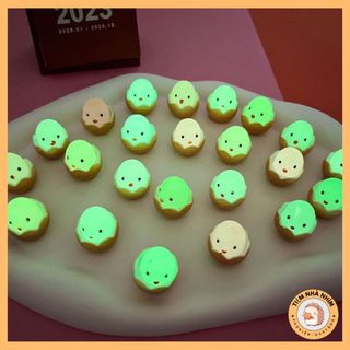 Charm phát sáng hình quả trứng gà - Charm gà phát sáng Trong Tối Trang Trí DIY, charm gà dạ quang