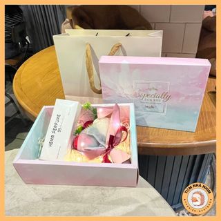 Set hộp quà tặng nước hoa kèm túi xách tặng ngày 8/3 - quà 20/11 tặng thầy giáo Quà tặng lễ kỷ niệm