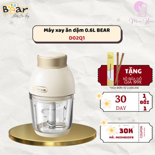 Máy xay đa năng bear 0,6l 6 lưỡi d02q1 cho bé ăn dặm máy xay cắt thực phẩm