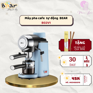 Máy pha cà phê bear tự động pha cafe, pha espresso phong cách ý cf-b02v1