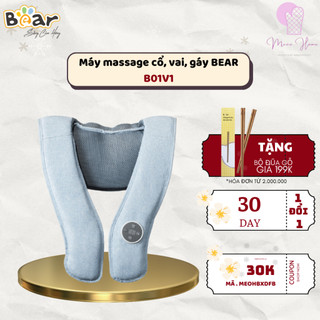 Máy massage vai gáy bear mát xa đấm lưng làm nóng bằng hồng ngoại cao cấp ma-b01v1