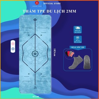Thảm tập Yoga Du lịch định tuyến 2mm Pido Cao Cấp bám siêu dính