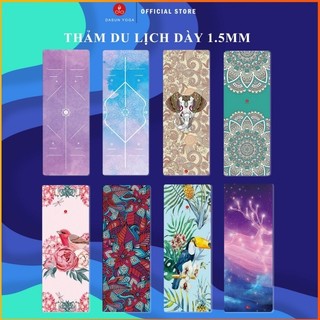 Thảm Yoga Du lịch dày 1,5mm Cao su tự nhiên Gấp Gọn tiện lợi DASUN YOGA Chống trơn trượt Cao Cấp