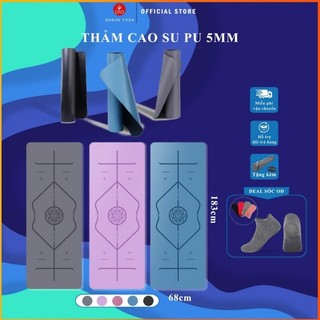 Thảm tập Yoga Định tuyến Pido Cao su tự nhiên PU Cao Cấp(NEW) - Tặng kèm túi đựng và dây buộc