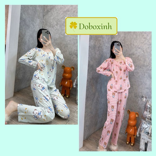 Đồ bộ tole nữ, bộ lanh mặc nhà vnxk f21 quần dài tay dài có bigsize, doboxinh