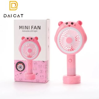 Quạt cầm tay mini tích điện có đế 3 tốc độ gió quạt n9 -