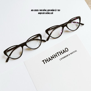 Gọng Kính Cận Nữ Mắt Mèo Nhựa Dẻo Nhẹ Chống Ánh Sáng Xanh 2383  - THANHTHAO EYEWEAR