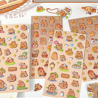 Tem Sticker DIY Hàn Quốc Dễ Thương Trang Trí Sổ Tay Điện Thoại Hình Capybara