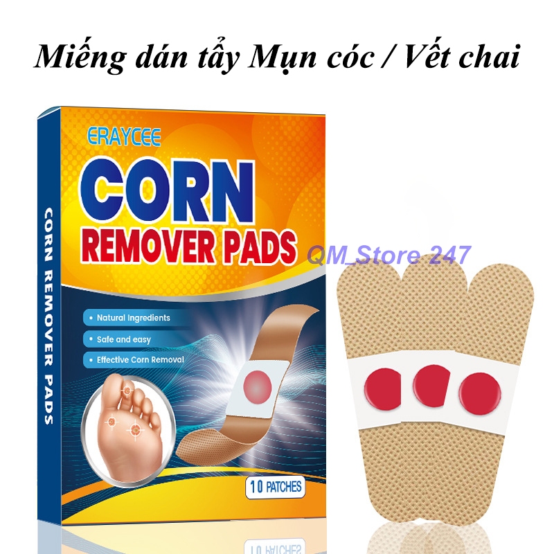 Miếng dán mụn cóc mụt cóc vết chai tẩy mụn vĩnh viễn C10 - Hộp 10 miếng