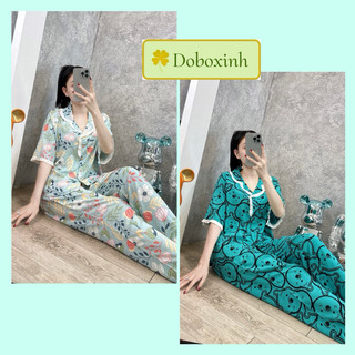 Đồ Bộ Tole nữ, Pijama Tay Ngắn Quần Dài Tole Lanh (45-75kg) doboxinh