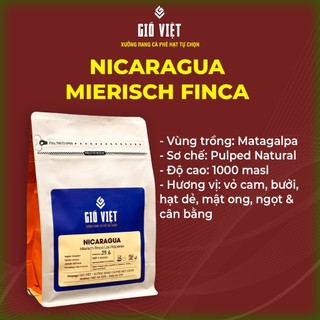 Cà phê nicaragua mierisch finca los placeceres - cà phê specialty - gói 250gr - gió việt coffee roaster