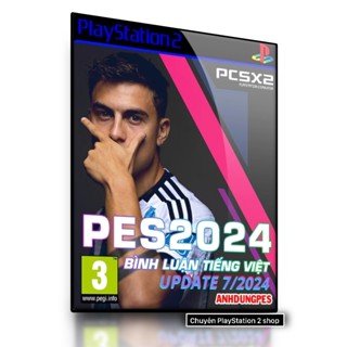 Đĩa game PES 24 tiếng Việt cập nhật 7/2024 (đá banh) cho máy game PS2