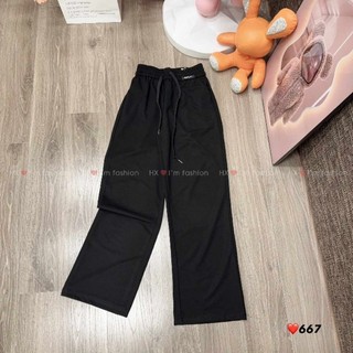 Quần suông tag chữ cạp hàng QC
