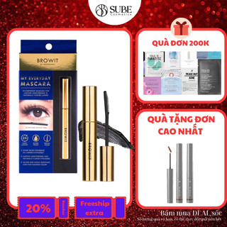  MASCARA BROWIT NONGCHA Siêu Tơi Chải Chuốt Mi Làm Dày Dài Và Cong Mi Không Trôi Dạng Lược My Everyday Thái Lan 5.5g 